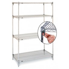 Metro 4-Shelf Chrome Super Adjustable Wire Shelving Unit - A316C Metro 4-Shelf Chrome Super Adjustable Wire Shelving Unit - A316C