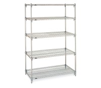 Metro 5-Shelf Super Adjustable Industrial Chrome Wire Shelving