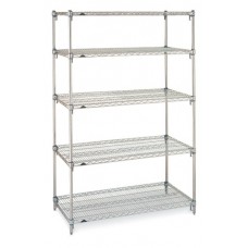 Metro 5-Shelf Super Adjustable Chrome Wire Shelving - 5A317C Metro 5-Shelf Super Adjustable Chrome Wire Shelving - 5A317C