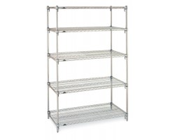 Metro 5-Shelf Super Adjustable Chrome Wire Shelving - 5A347C
