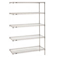 Metro 5-Shelf Chrome Industrial Stockroom Wire Shelving - 5AN317C Metro 5-Shelf Chrome Industrial Stockroom Wire Shelving - 5AN317C