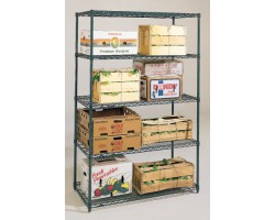 Metroseal 4-Shelf Corrosion Resistant Wire Shelving Unit - 5N317K3