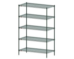 Metroseal 5-Shelf Corrosion Resistant Wire Shelving Unit - 5A317K3