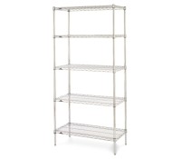Metro 5-Shelf Chrome Industrial Stockroom Wire Shelving