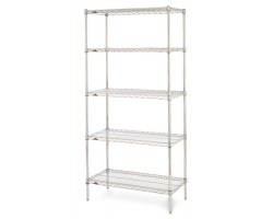 Metro 5-Shelf Super Erecta Brite Industrial Wire Shelving - 5N317BR