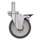 Metro Stainless Polyurethane Swivel Brake Caster - 5MPBGSA