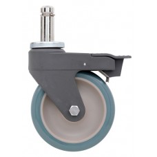 Metro Antimicrobial  Polyurethane Swivel Brake Caster - 5PCBM