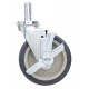 Metro Polyurethane Swivel Stem Brake Caster - 6MPB
