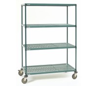 Metro Super Erecta Pro Industrial Polymer Shelf Cart