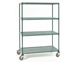 Metro PR182463NK3-5MP Pro Industrial Plastic Shelf Cart