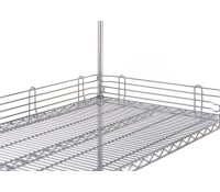 Metro 4 Inch Tall Wire Shelf Chrome Ledge