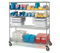 Metro Super Erecta Stainless Steel Industrial Wire Shelf Cart