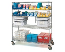 Metro Super Erecta Stainless Steel Wire Shelf Cart - 182463NS-5PC