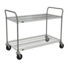 Metro 2-Shelf Brite Wire Utility Stock Cart - 2SPN33ABR Metro 2-Shelf Brite Wire Utility Stock Cart - 2SPN33ABR