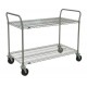 Metro 2-Shelf Brite Wire Utility Stock Cart - 2SPN43ABR