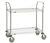 Metro 2-Shelf SPN-Series Chrome Wire Utility Cart