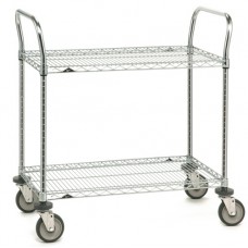 Metro 2-Shelf Chrome Wire Utility Stock Cart -2SPN33DC Metro 2-Shelf Chrome Wire Utility Stock Cart -2SPN33DC