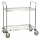 Metro 2-Shelf Chrome Wire Utility Stock Cart - 2SPN43DC