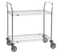 Metro 2-Shelf SPN-Series Stainless Steel Wire Lab Cart