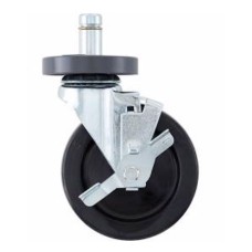 Metro Resilient Rubber Swivel Brake Stem Caster - 5MB Metro Resilient Rubber Swivel Brake Stem Caster - 5MB