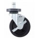 Metro Resilient Rubber Swivel Brake Stem Caster - 5MB