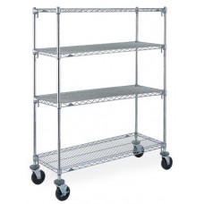 Metro 4-Shelf Super Adjustable Chrome Wire Shelf Cart - A336BC Metro 4-Shelf Super Adjustable Chrome Wire Shelf Cart - A336BC