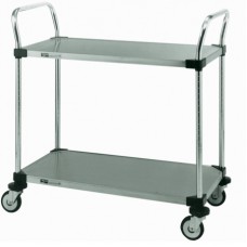 Metro 2-Shelf Stainless Steel Solid Shelf Utility Cart - MW103 Metro 2-Shelf Stainless Steel Solid Shelf Utility Cart - MW103