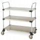 Metro 3-Shelf Stainless Steel Solid Shelf Utility Cart - MW203