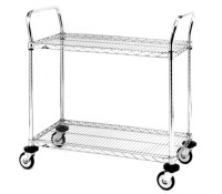 Metro MW 2-Shelf Chrome Wire Utility Cart