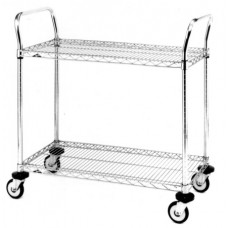 Metro 2-Shelf Stainless Steel Utility Lab Cart - MW602 Metro 2-Shelf Stainless Steel Utility Lab Cart - MW602