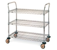 Metro MW 3-Shelf Wire Chrome Utility Cart