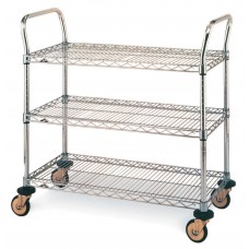 Metro 3-Shelf Chrome Wire Utility Cart - MW701 Metro 3-Shelf Chrome Wire Utility Cart - MW701