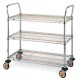 Metro 3-Shelf Chrome Wire Utility Cart - MW701