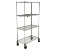 Metro 4-Shelf Chrome Plated Wire Shelf Stock Cart
