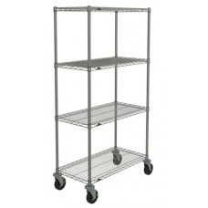 Metro 4-Shelf Chrome Plated Wire Shelf Stock Cart - N336BC Metro 4-Shelf Chrome Plated Wire Shelf Stock Cart - N336BC