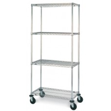 Metro 4-Shelf Brite Finish Wire Shelf Stock Room Cart - N336BBR Metro 4-Shelf Brite Finish Wire Shelf Stock Room Cart - N336BBR