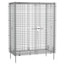 Metro Stationary Chrome Wire Shelving Security Cage - SEC33C Metro Stationary Chrome Wire Shelving Security Cage - SEC33C