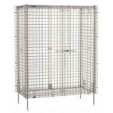 Metro Stationary Stainless Wire Shelving Security Cage - SEC33S Metro Stationary Stainless Wire Shelving Security Cage - SEC33S