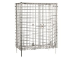 Metro Stationary Stainless Wire Shelving Security Cage - SEC33S