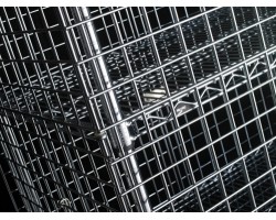 Metro Stationary Chrome Wire Shelving Security Cage - SEC33C