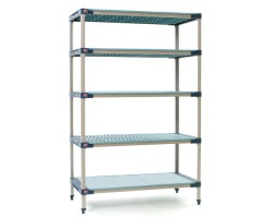 MetroMax 4 Industrial 5-Shelf  Plastic Shelving Unit - 5X337H4 