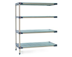 Metro 4-Shelf MetroMax 4 Open Grid Polymer Shelving Unit - AX346G4 