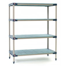 Metro 4-Shelf MetroMax 4 Open Grid Polymer Shelving Unit - X316G4 Metro 4-Shelf MetroMax 4 Open Grid Polymer Shelving Unit - X316G4