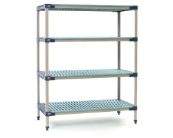 Metro 4-Shelf MetroMax 4 Open Grid Polymer Shelving Unit - X316G4