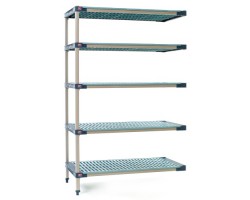 Metro 5-Shelf MetroMax 4 Open Grid Plastic Shelving Unit - 5AX347G4 