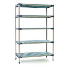 Metro 5-Shelf MetroMax 4 Open Grid Plastic Shelving Unit - 5X317G4 Metro 5-Shelf MetroMax 4 Open Grid Plastic Shelving Unit - 5X317G4