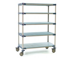 MetroMax 4 Open Grid Industrial Plastic 5-Shelf Cart - 5X1830PG4