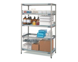 MetroMax 4-Shelf Open Grid Plastic Shelving Unit - X316GX3