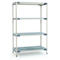 MetroMax 4-Shelf Open Grid Plastic Shelving Unit - X316GX3 MetroMax 4-Shelf Open Grid Plastic Shelving Unit - X316GX3
