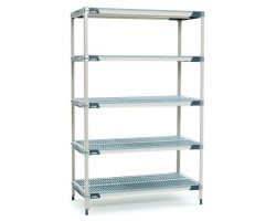 MetroMax 5-Shelf Open Grid Polymer Shelving Unit - 5X317GX3